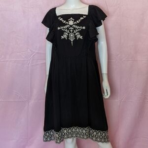 knee length dresses for ladies Blue Floral Tie Waist Midi Dress  Moda Boutique